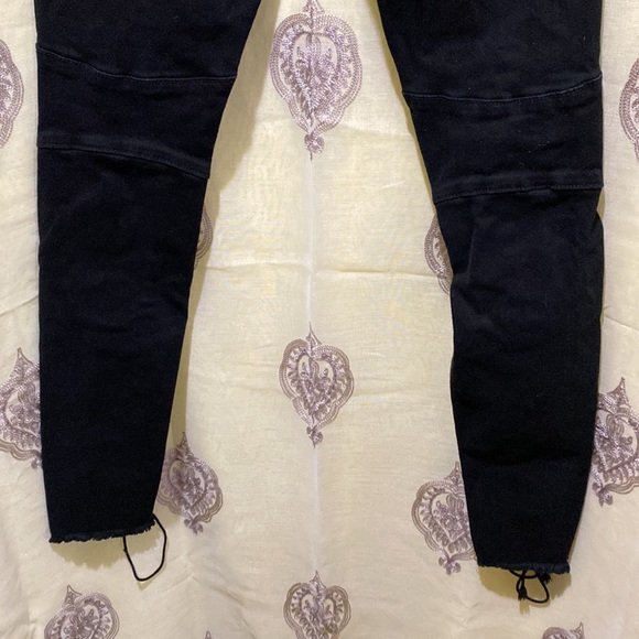 RED FOX BLAXK DISTRESSED JEANS SILVER GROMMETS LACE-UP CALFS, SZ 3 - Picture 9 of 14